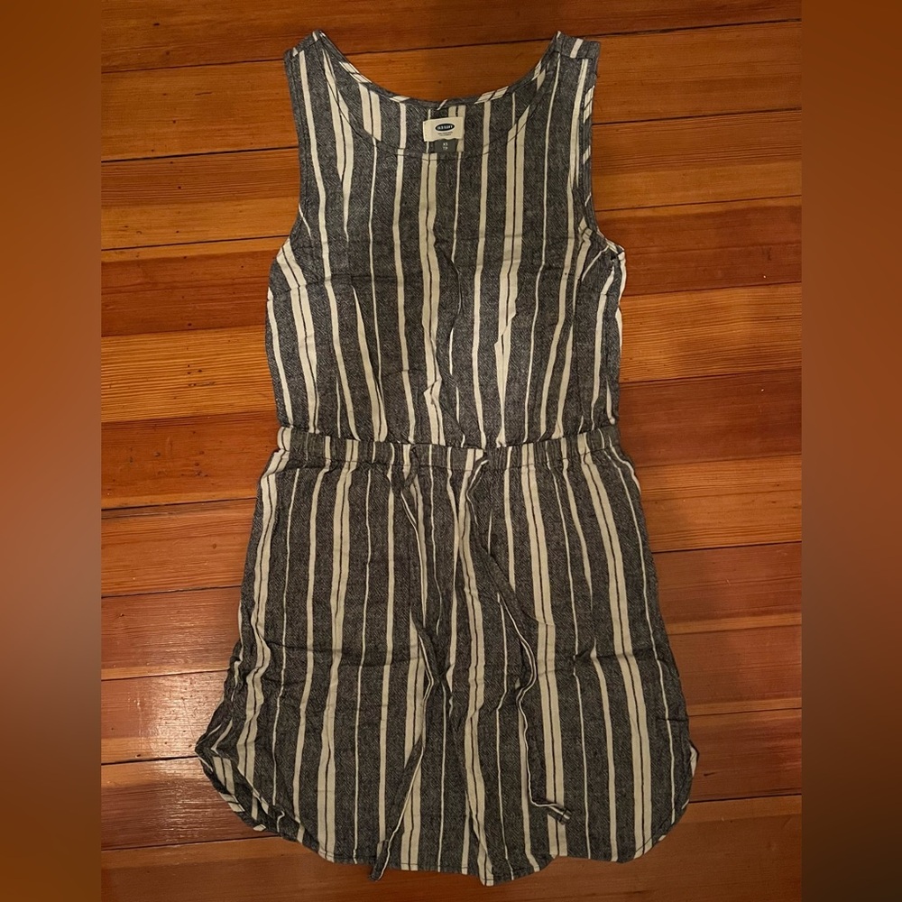 Old Navy XS Navy and White Striped Dress